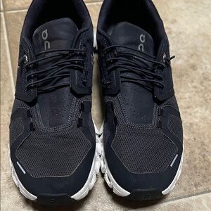 On Running Black and White Athletic Shoes